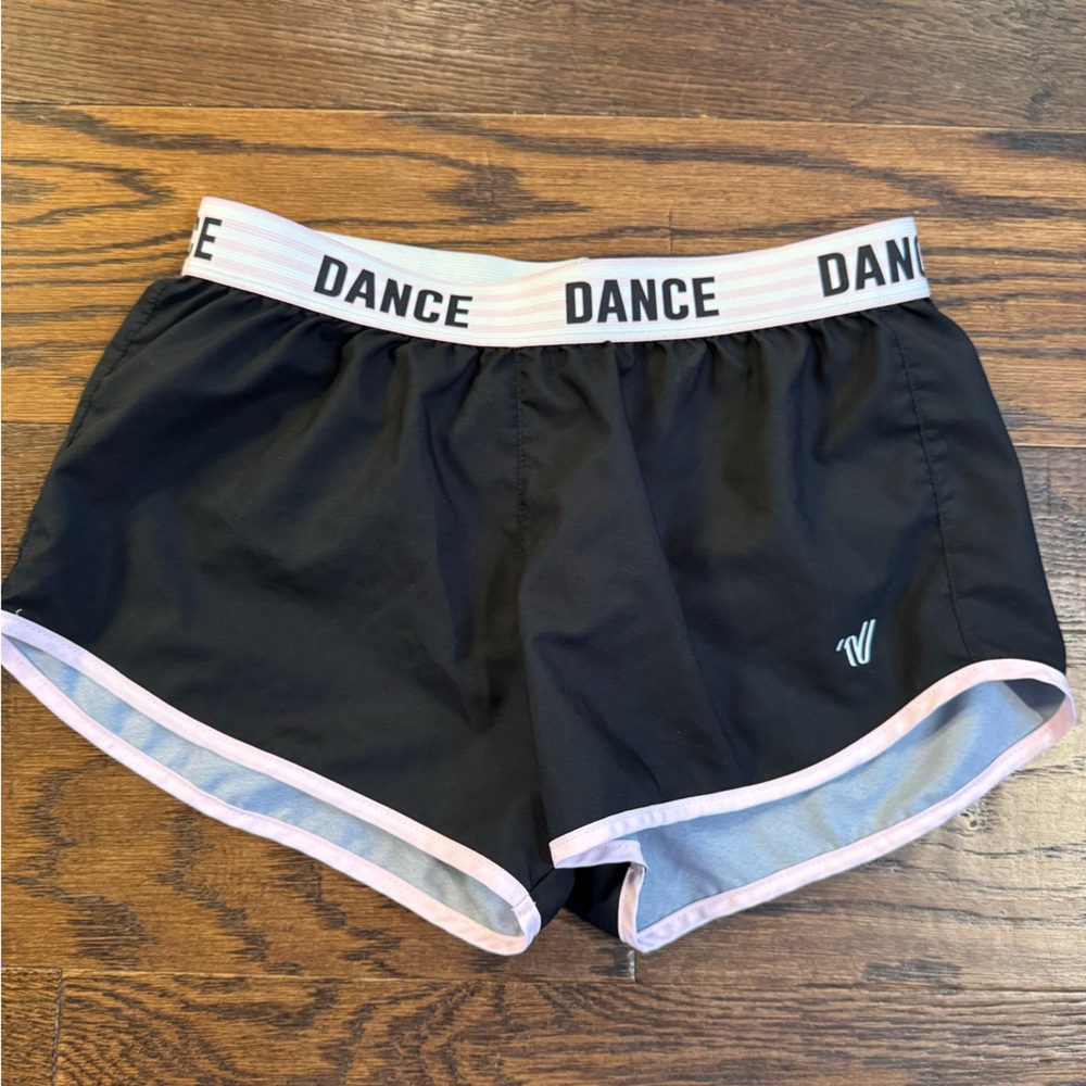Varsity Black Shorts with Classic White Trim